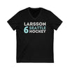 V-neck Larsson 6 Seattle Hockey Grafitti Wall Design Unisex V-Neck Tee