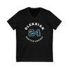 V-neck Oleksiak 24 Seattle Hockey Number Arch Design Unisex V-Neck Tee