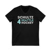 V-neck Schultz 4 Seattle Hockey Grafitti Wall Design Unisex V-Neck Tee