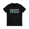 V-neck Schwartz 17 Seattle Hockey Grafitti Wall Design Unisex V-Neck Tee