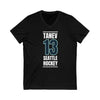 V-neck Tanev 13 Seattle Hockey Black Vertical Design Unisex V-Neck Tee