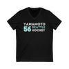 V-neck Yamamoto 56 Seattle Hockey Grafitti Wall Design Unisex V-Neck Tee