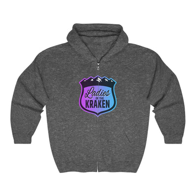 Hoodie Ladies Of The Kraken Gradient Colors Unisex Full Zip Hoodie