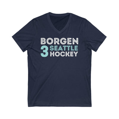 V-neck Borgen 3 Seattle Hockey Grafitti Wall Design Unisex V-Neck Tee