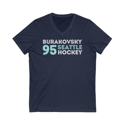 V-neck Burakovsky 95 Seattle Hockey Grafitti Wall Design Unisex V-Neck Tee