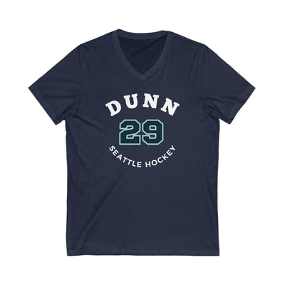 V-neck Dunn 29 Seattle Hockey Number Arch Design Unisex V-Neck Tee