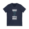 V-neck Eberle 7 Seattle Hockey Black Vertical Design Unisex V-Neck Tee