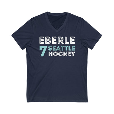 V-neck Eberle 7 Seattle Hockey Grafitti Wall Design Unisex V-Neck Tee