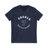 V-neck Eberle 7 Seattle Hockey Number Arch Design Unisex V-Neck Tee