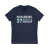 V-neck Gourde 37 Seattle Hockey Grafitti Wall Design Unisex V-Neck Tee