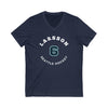 V-neck Larsson 6 Seattle Hockey Number Arch Design Unisex V-Neck Tee