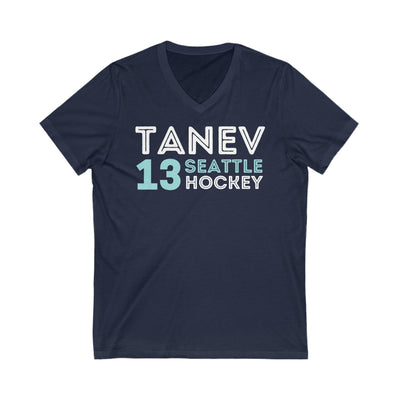 V-neck Tanev 13 Seattle Hockey Grafitti Wall Design Unisex V-Neck Tee