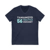 V-neck Yamamoto 56 Seattle Hockey Grafitti Wall Design Unisex V-Neck Tee