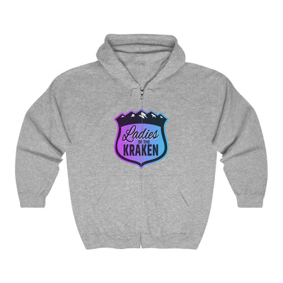 Hoodie Ladies Of The Kraken Gradient Colors Unisex Full Zip Hoodie