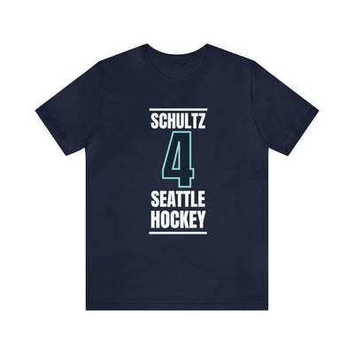 T-Shirt Schultz 4 Seattle Hockey Black Vertical Design Unisex T-Shirt
