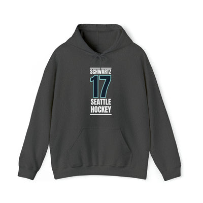 Hoodie Schwartz 17 Seattle Hockey Black Vertical Design Unisex Hooded Sweatshirt