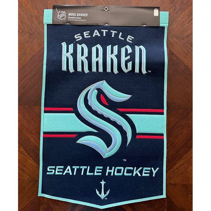 Seattle Kraken Giant Wool Banner, 24x38 Inch