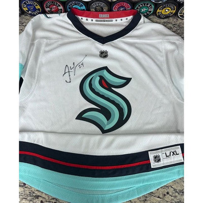 Seattle Kraken Hockey Jerseys Autographed By Jamie Oleksiak Raffle Tickets (5 Total Jerseys)