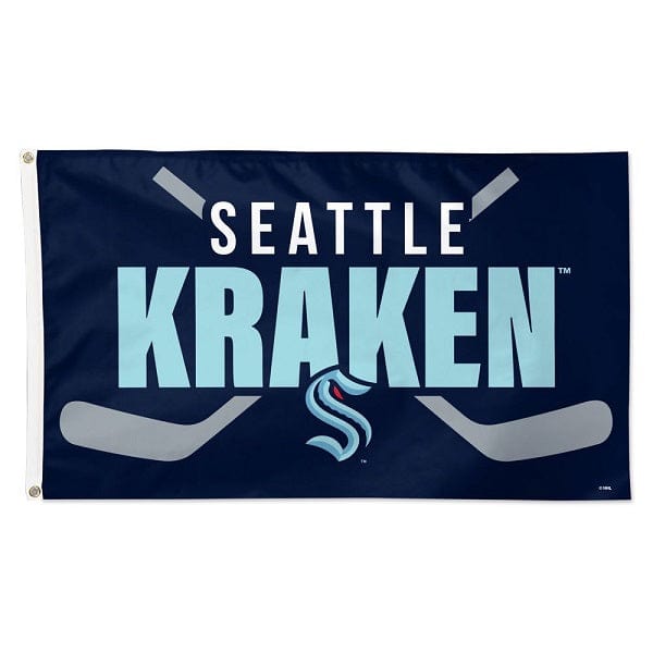 Seattle Kraken Hockey Stick Deluxe Flag, 3x5 Feet