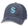 Seattle Kraken Raglan Bones Team Logo Baseball Hat