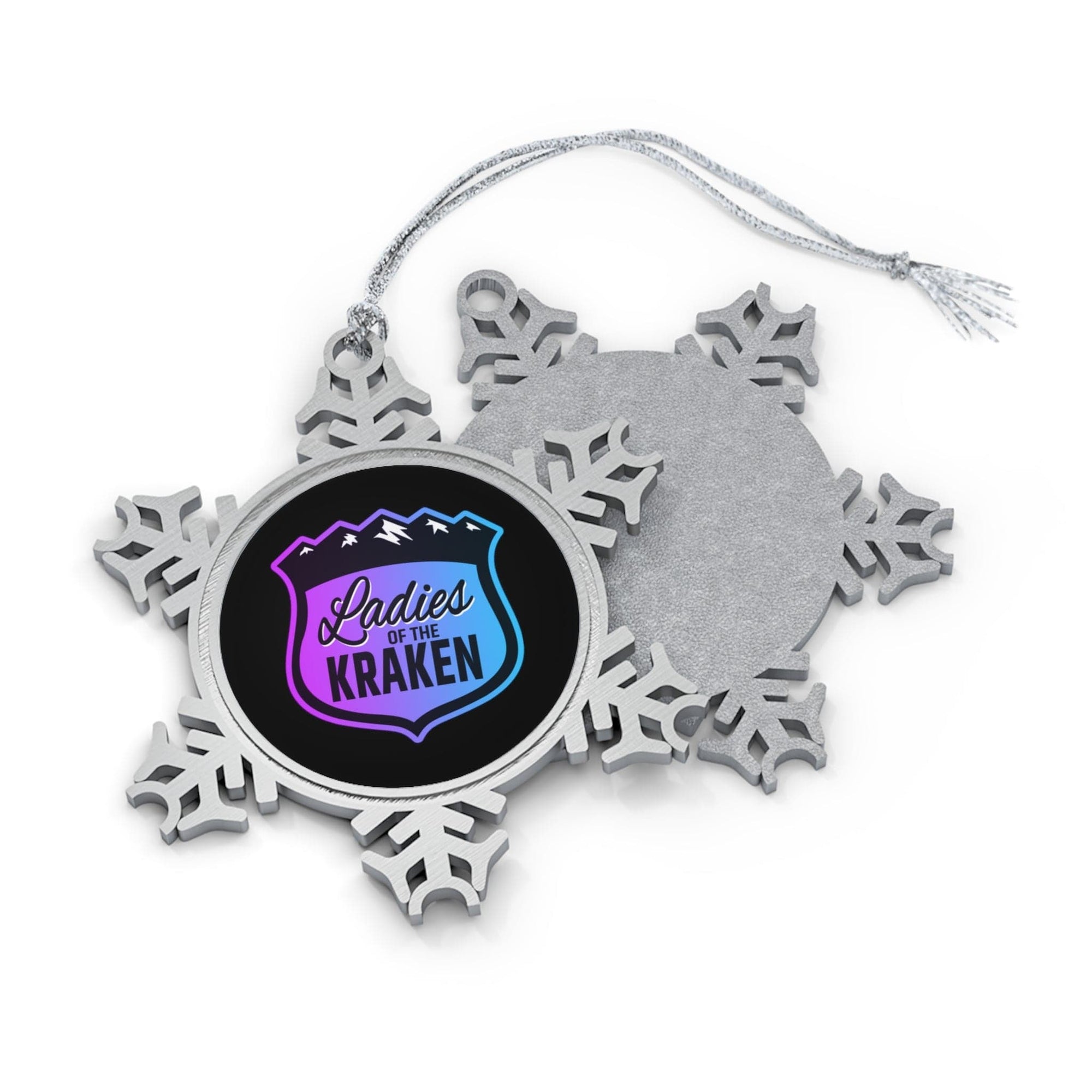 Home Decor Ladies Of The Kraken Gradient Pewter Snowflake Ornament