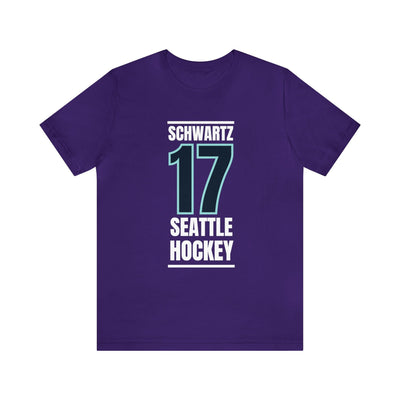 T-Shirt Schwartz 17 Seattle Hockey Black Vertical Design Unisex T-Shirt