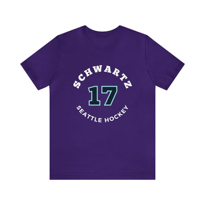 T-Shirt Schwartz 17 Seattle Hockey Number Arch Design Unisex T-Shirt