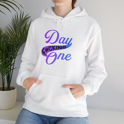 Hoodie "Day F*cking One" Retro Design Gradient Colors Unisex Hoodie