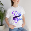 T-Shirt "Day F*cking One" Retro Design Gradient Colors Unisex T-shirt