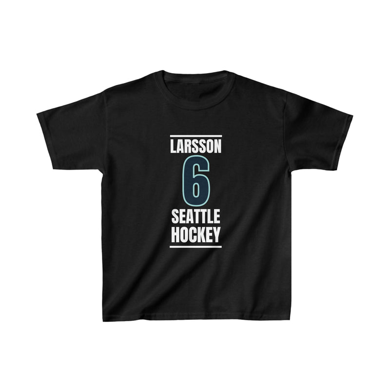 Kids clothes Larsson 6 Seattle Hockey Black Vertical Design Kids Tee