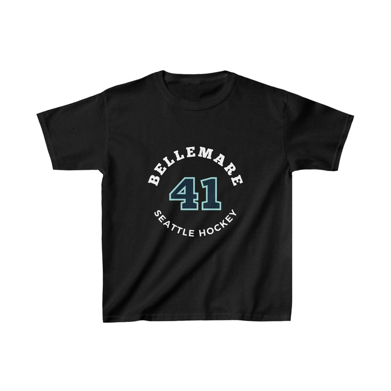 Kids clothes Bellemare 41 Seattle Hockey Number Arch Design Kids Tee