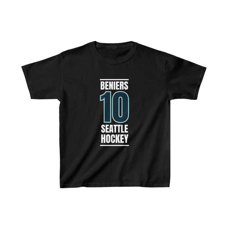 Kids clothes Beniers 10 Seattle Hockey Black Vertical Design Kids Tee