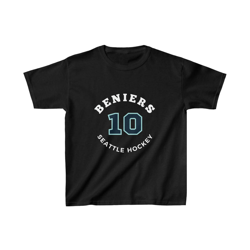 Kids clothes Beniers 10 Seattle Hockey Number Arch Design Kids Tee