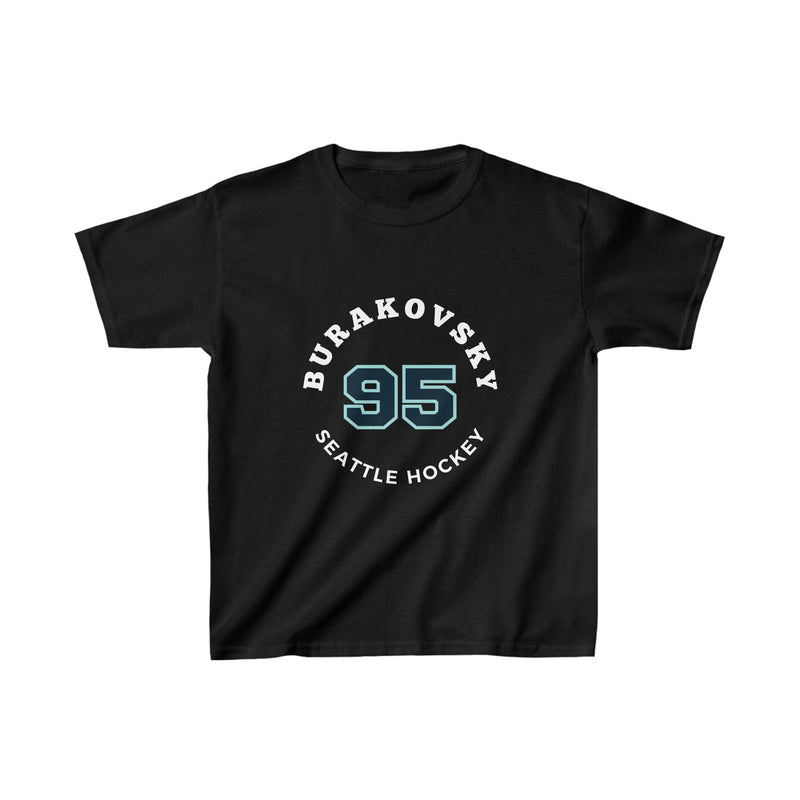 Kids clothes Burakovsky 95 Seattle Hockey Number Arch Design Kids Tee