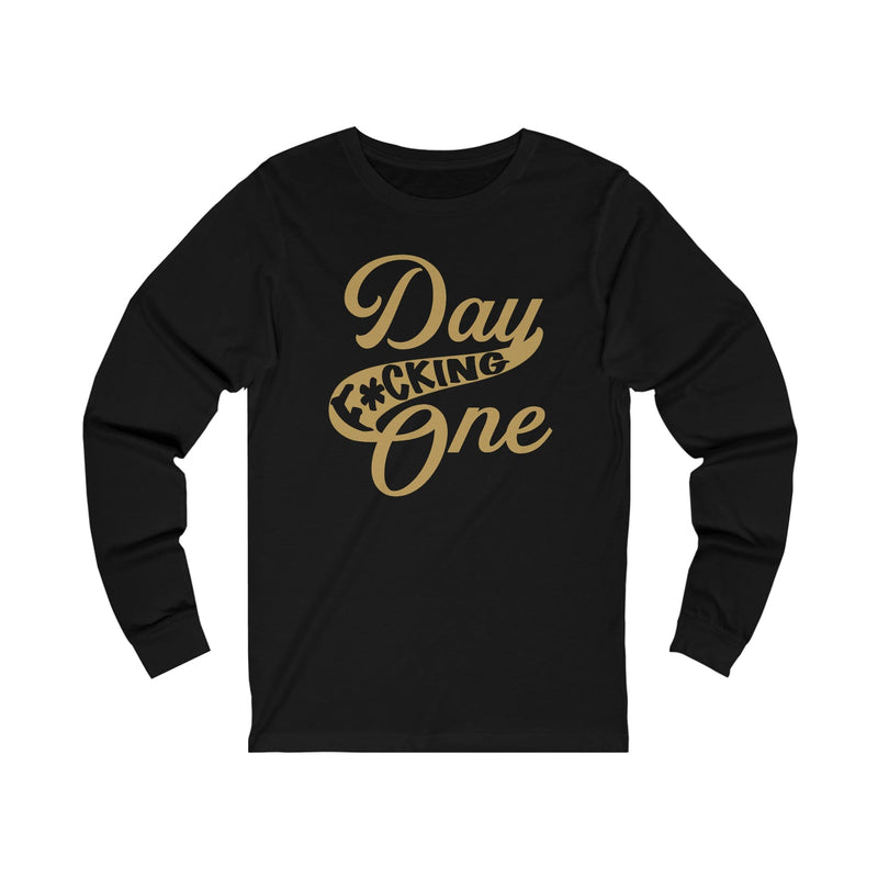 Long-sleeve "Day F*cking One" Vegas Golden Knights Fan Retro Design Unisex Long Sleeve Shirt