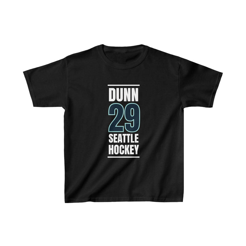 Kids clothes Dunn 29 Seattle Hockey Black Vertical Design Kids Tee