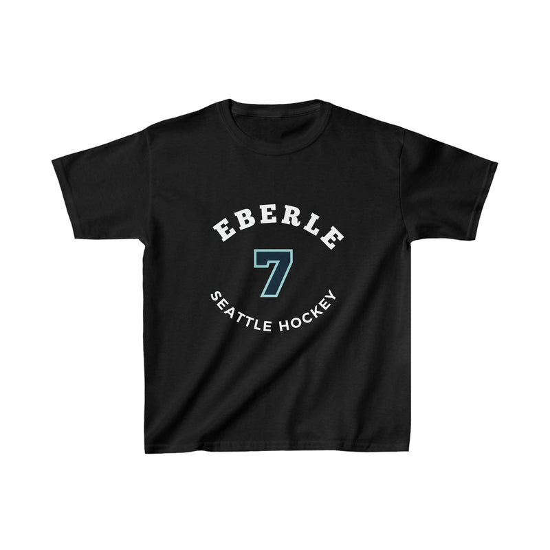 Kids clothes Eberle 7 Seattle Hockey Number Arch Design Kids Tee