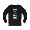 Long-sleeve Grubauer 31 Seattle Hockey Black Vertical Design Unisex Jersey Long Sleeve Shirt