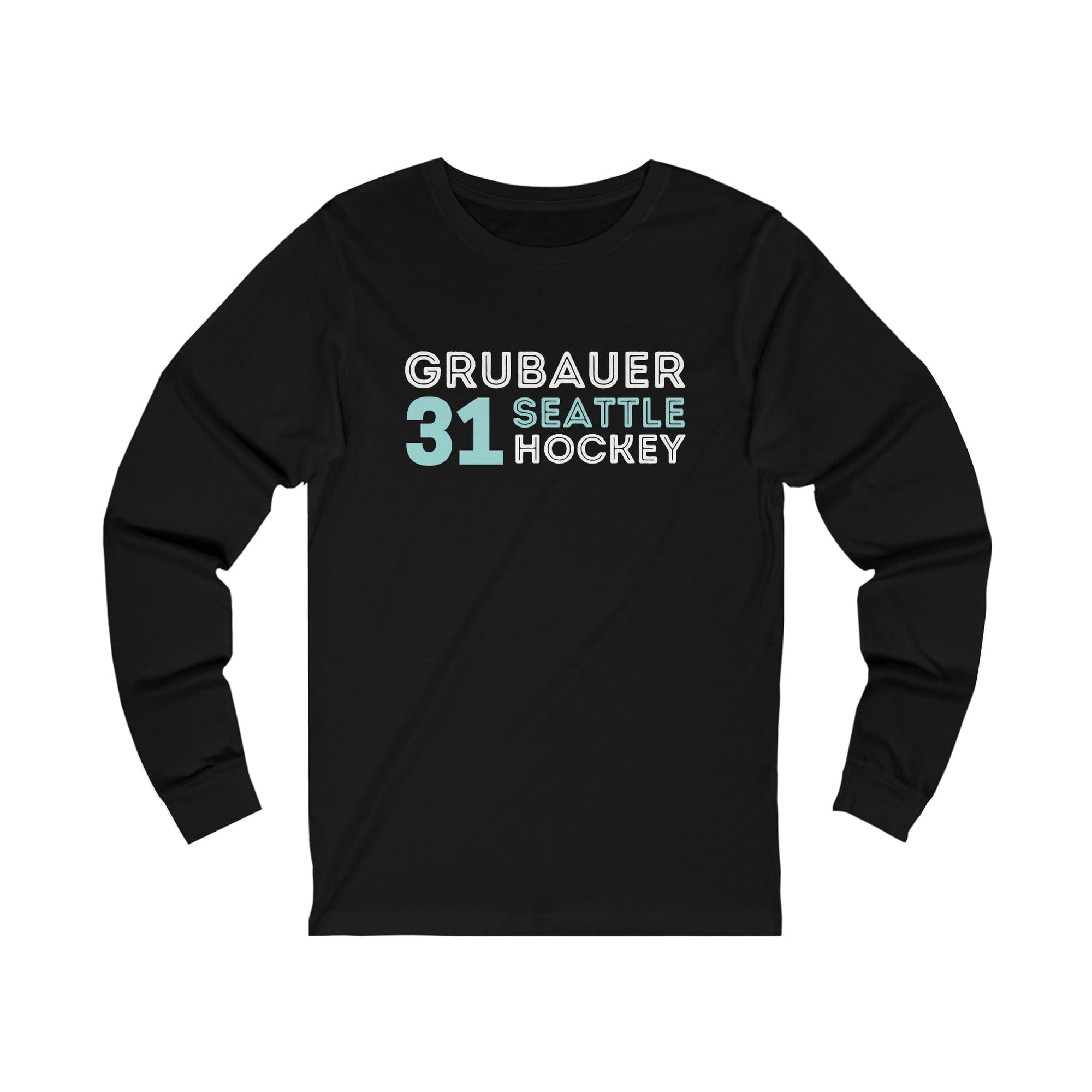 Long-sleeve Grubauer 31 Seattle Hockey Grafitti Wall Design Unisex Jersey Long Sleeve Shirt