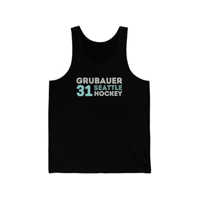 Tank Top Grubauer 31 Seattle Hockey Grafitti Wall Design Unisex Jersey Tank Top