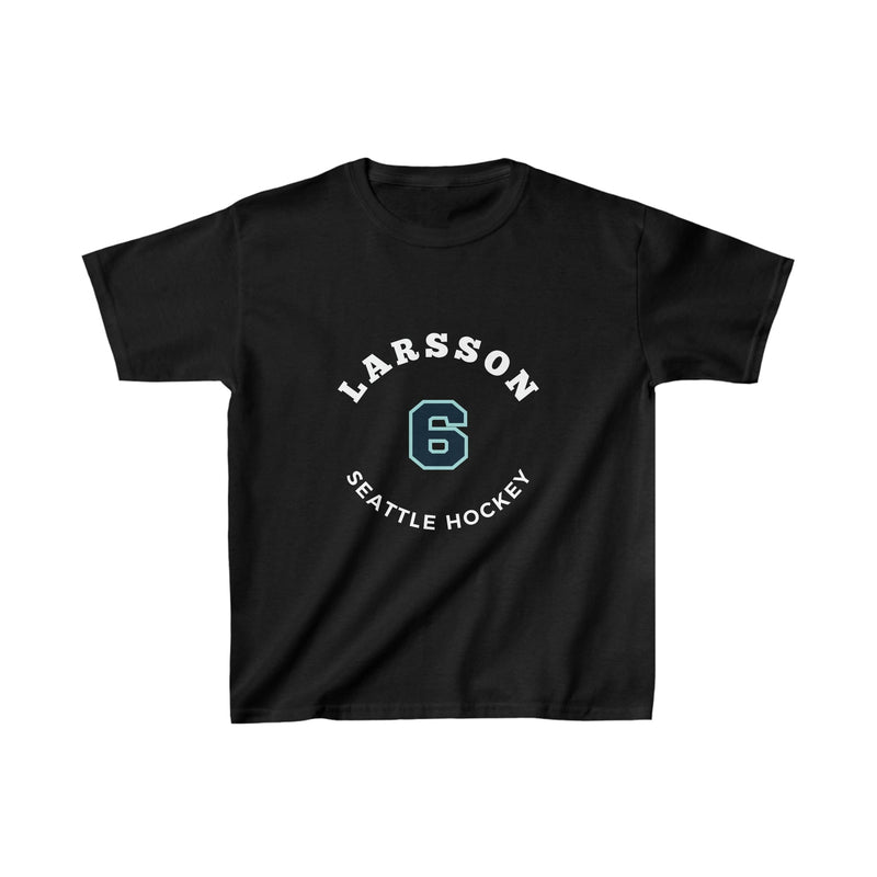 Kids clothes Larsson 6 Seattle Hockey Number Arch Design Kids Tee