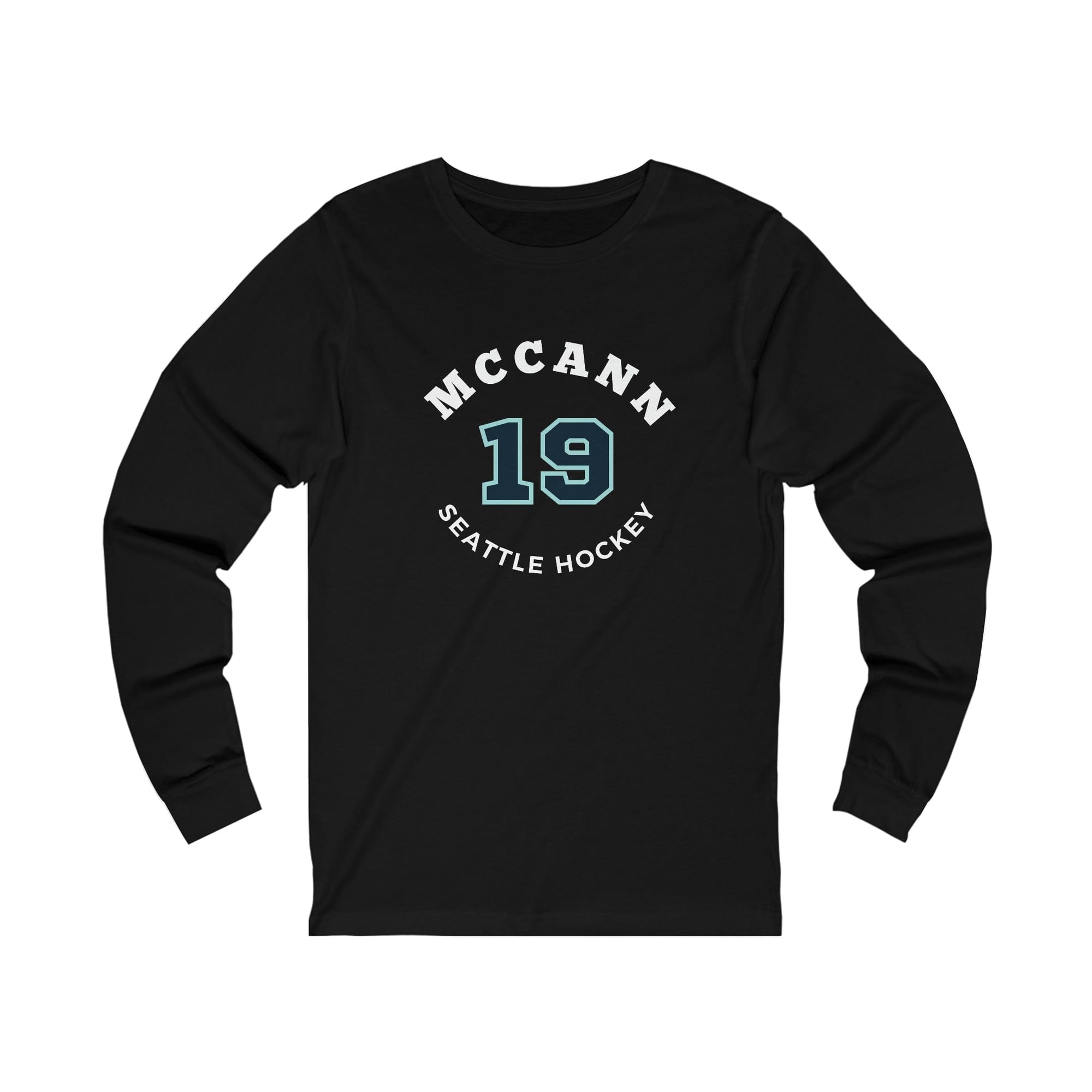 Long-sleeve McCann 19 Seattle Hockey Number Arch Design Unisex Jersey Long Sleeve Shirt