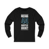 Long-sleeve Megna 44 Seattle Hockey Black Vertical Design Unisex Jersey Long Sleeve Shirt
