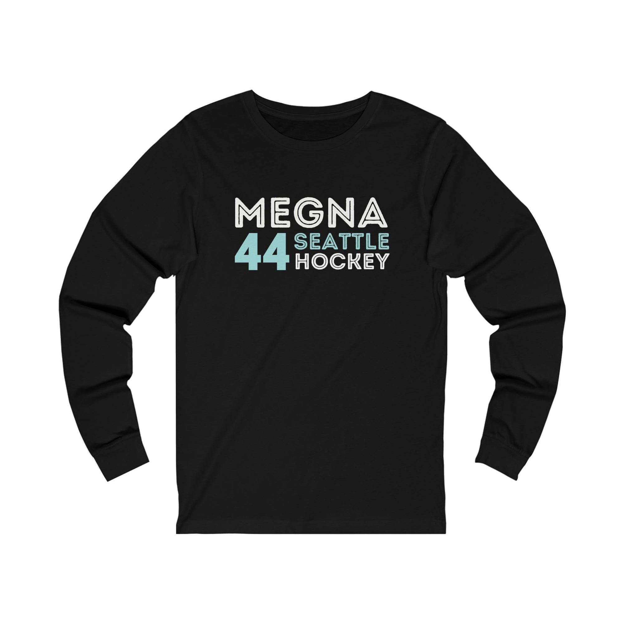 Long-sleeve Megna 44 Seattle Hockey Grafitti Wall Design Unisex Jersey Long Sleeve Shirt