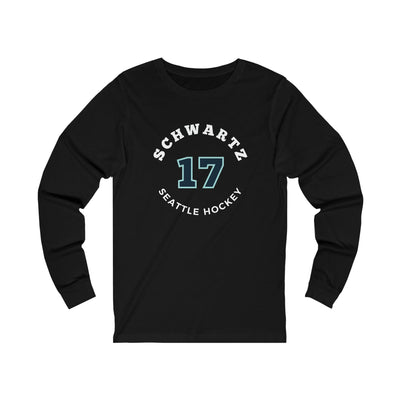 Long-sleeve Schwartz 17 Seattle Hockey Number Arch Design Unisex Jersey Long Sleeve Shirt