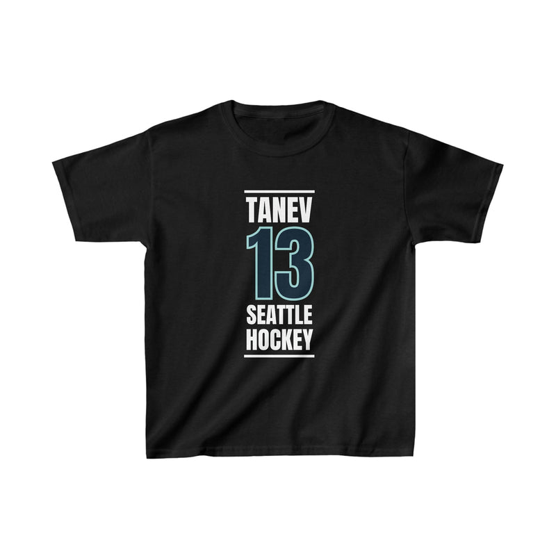 Kids clothes Tanev 13 Seattle Hockey Black Vertical Design Kids Tee