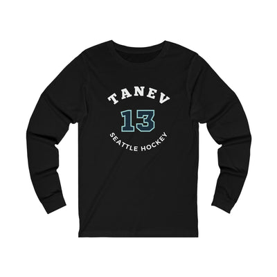 Long-sleeve Tanev 13 Seattle Hockey Number Arch Design Unisex Jersey Long Sleeve Shirt