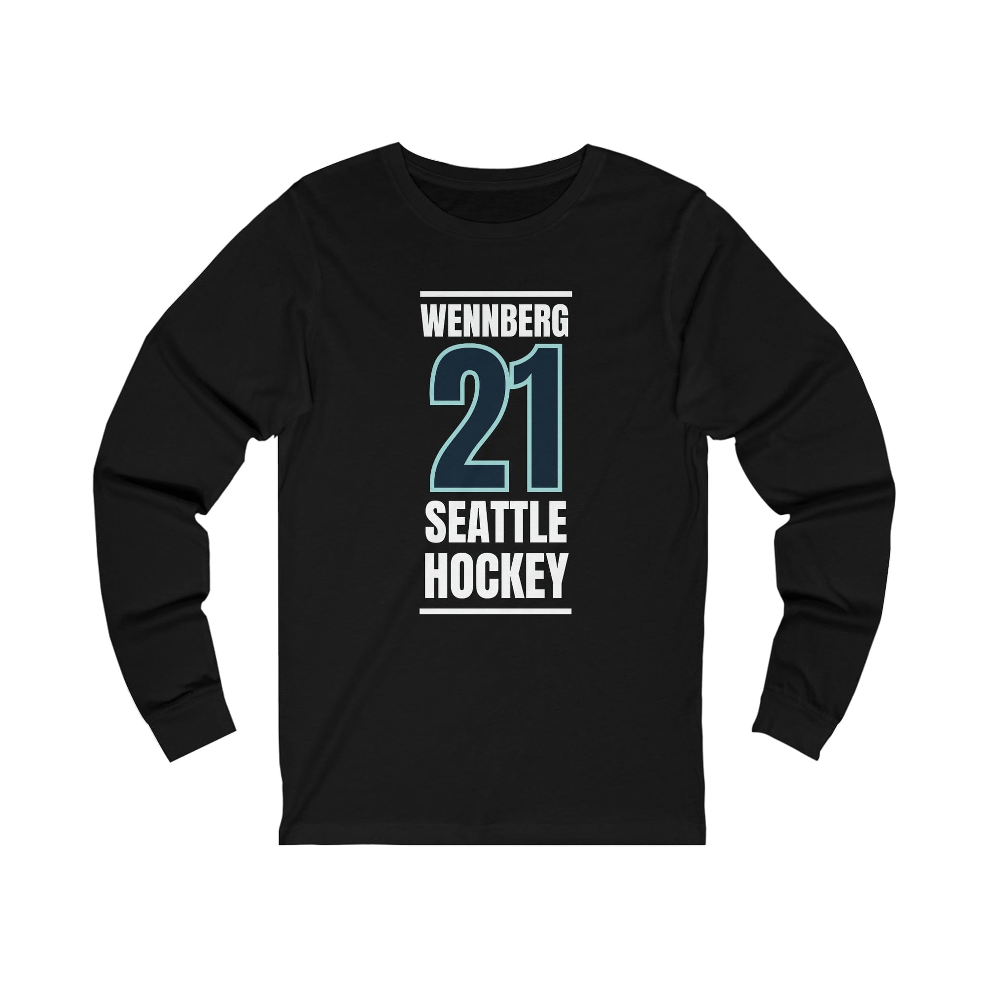 Long-sleeve Wennberg 21 Seattle Hockey Black Vertical Design Unisex Jersey Long Sleeve Shirt