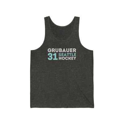 Tank Top Grubauer 31 Seattle Hockey Grafitti Wall Design Unisex Jersey Tank Top