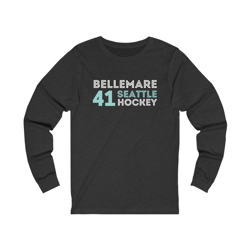 Long-sleeve Bellemare 41 Seattle Hockey Grafitti Wall Design Unisex Jersey Long Sleeve Shirt